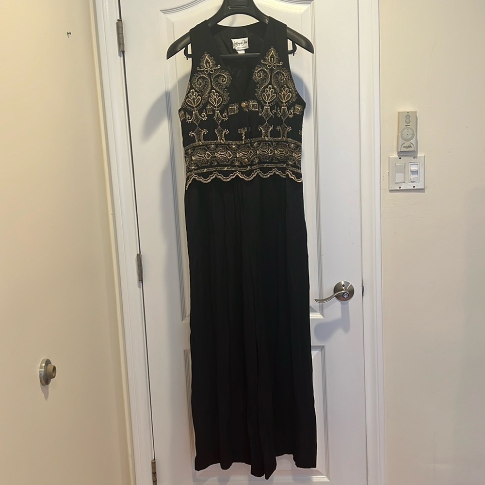 Vintage Jeffrey & Dara Black/Gold Jumpsuit